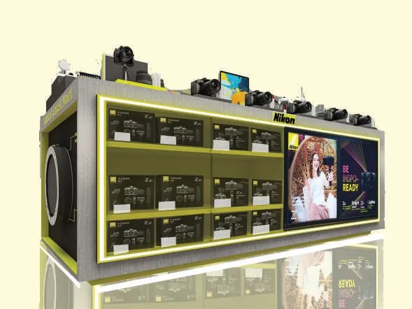The same Nikon kiosk seen from the other end
