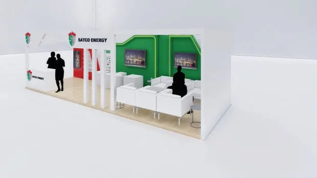 Corner view of the SATCO Energy booth